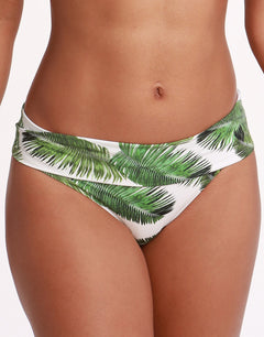 Melissa Odabash Brussels Fold Bikini Bottom - White Palm