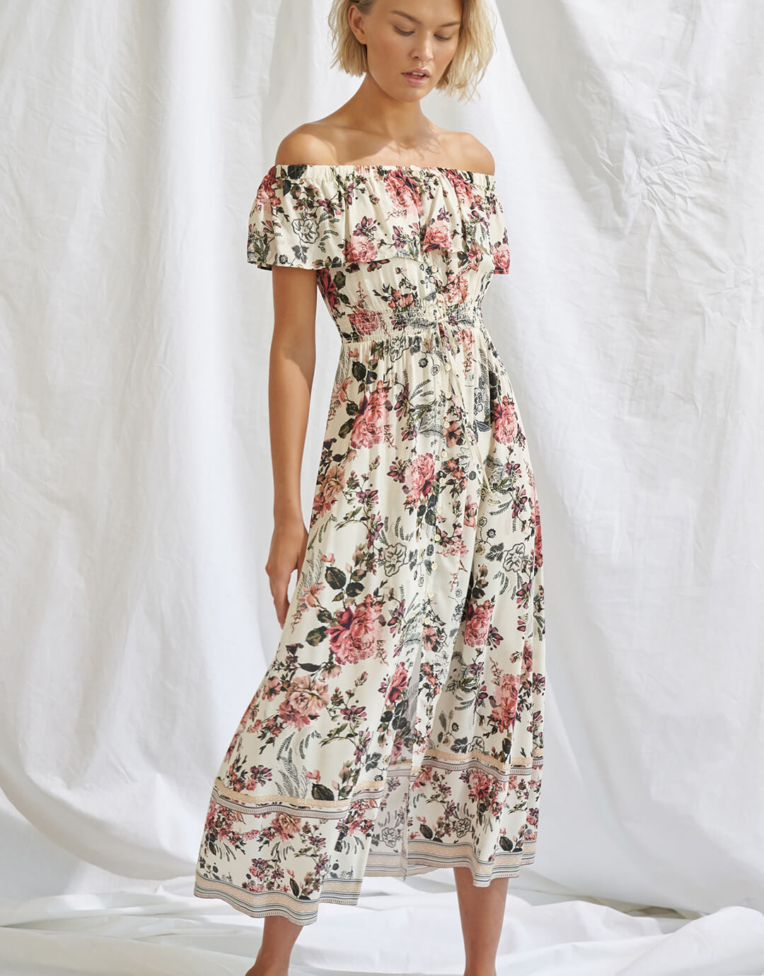 Secret Garden Off The Shoulder Dress - Simply Beach UK