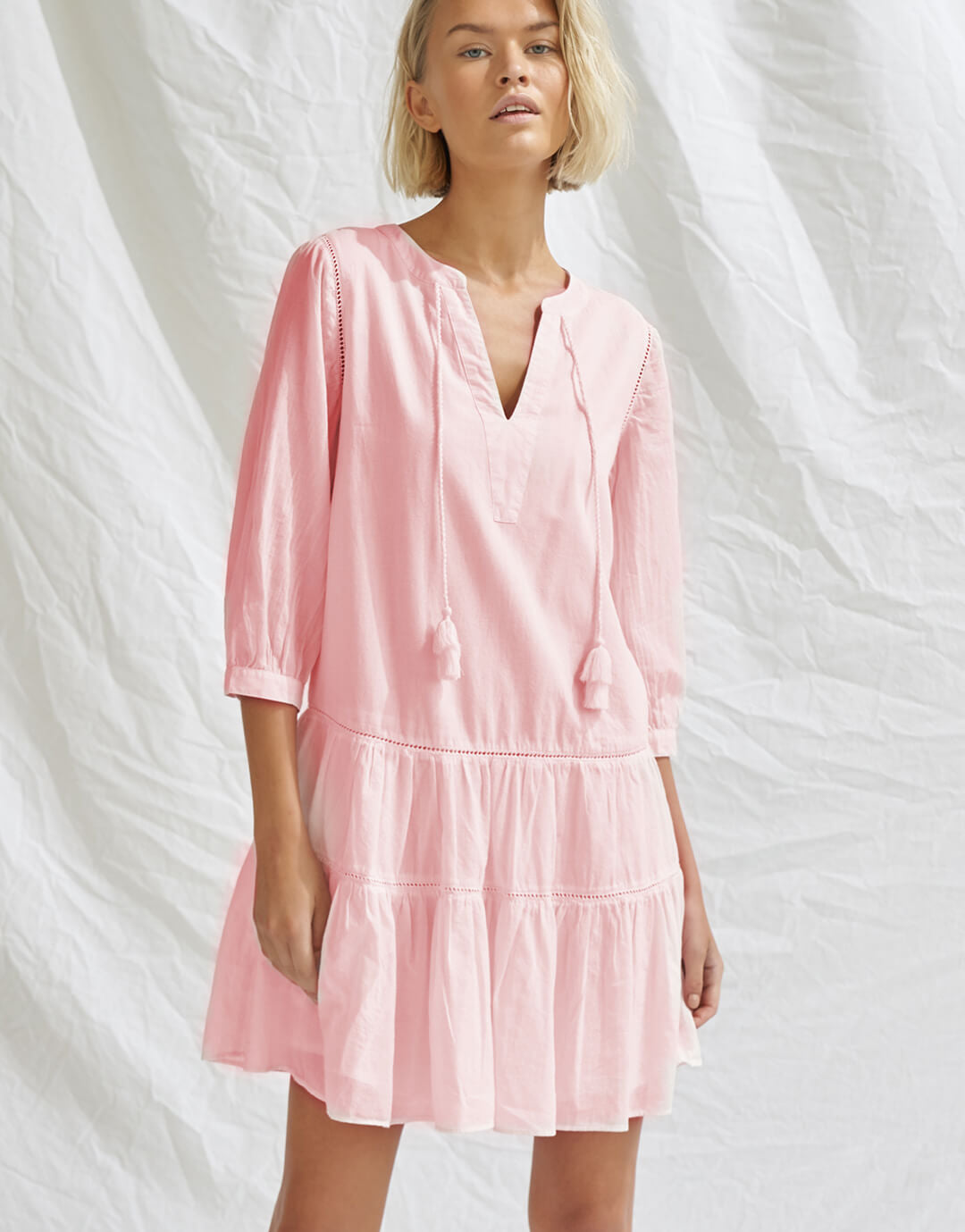 Flounce Beach Dress - Pink - Simply Beach UK