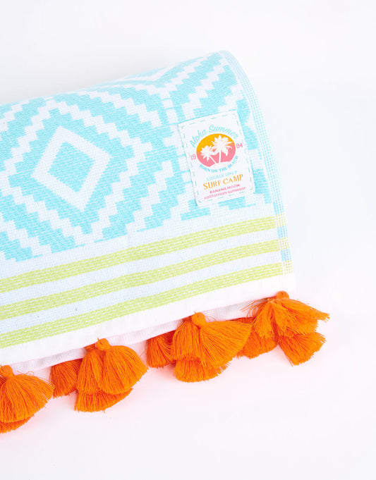 Marbella Nancy Towel - Aqua - Simply Beach UK