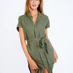 Hawston Paulina Beach Shirt - Khaki - Simply Beach UK