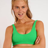 Scrunchy Justin Bikini Top - Green - Simply Beach UK