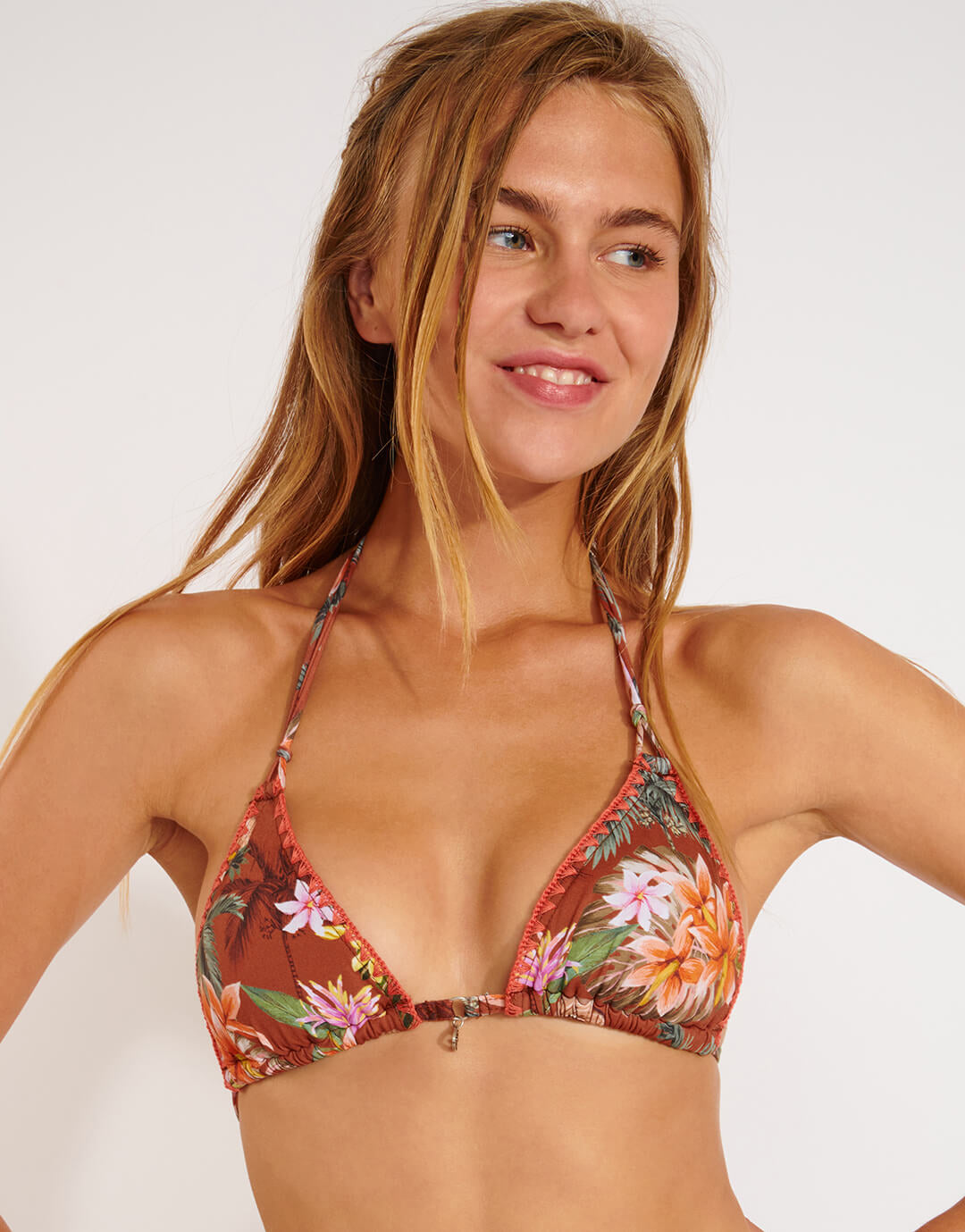 Hanalei Nuco Bikini Top - Maroon - Simply Beach UK