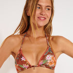 Hanalei Nuco Bikini Top - Maroon - Simply Beach UK
