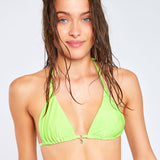 Seaglitter Rico Bikini Top - Lime - Simply Beach UK
