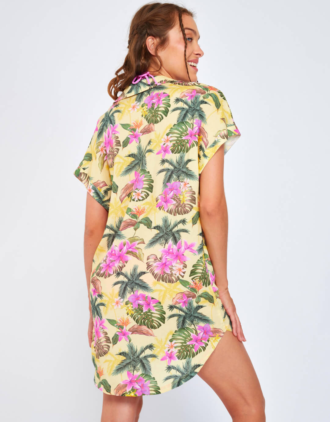 Limetropic Waila Beach Shirt - Yellow - Simply Beach UK