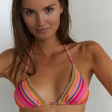 Dopamine Stripe Triangle Bikini Top - Dopamine Brights - Simply Beach UK