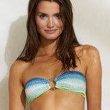 Ombre Flow Bandeau Bikini Top - Aqua Shades - Simply Beach UK
