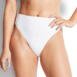 Sea Dive High Rise Bikini Pant - White - Simply Beach UK