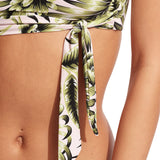 Island In The Sun One Shoulder Bikini Top - Avocado - Simply Beach UK