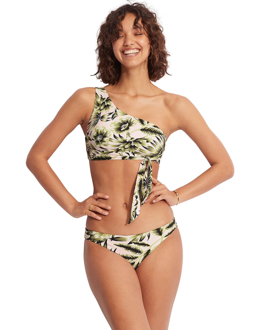 Island In The Sun Hipster Bikini Pant - Avocado - Simply Beach UK