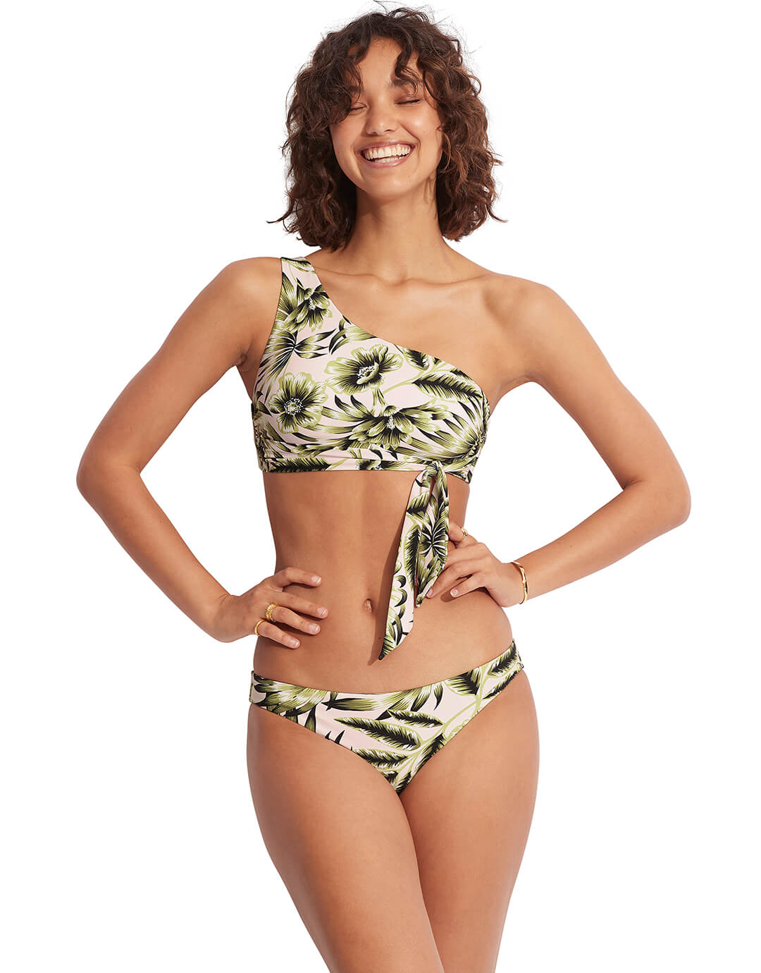 Island In The Sun Hipster Bikini Pant - Avocado - Simply Beach UK
