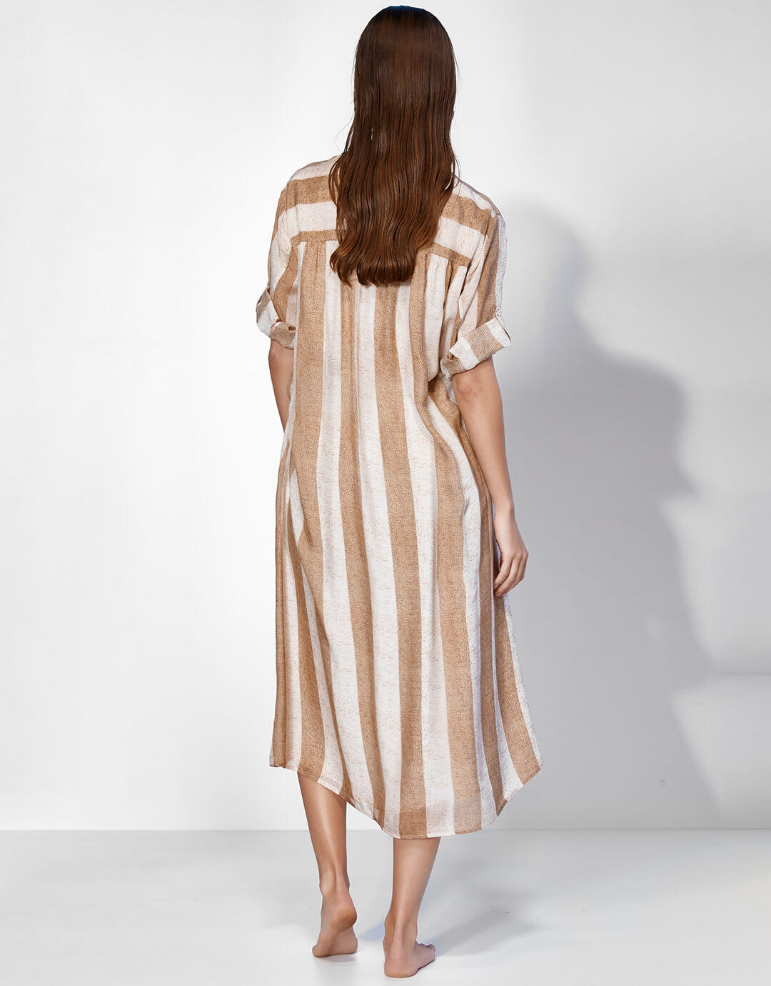 Belted Long Dress - Sand Ivory - Simply Beach UK