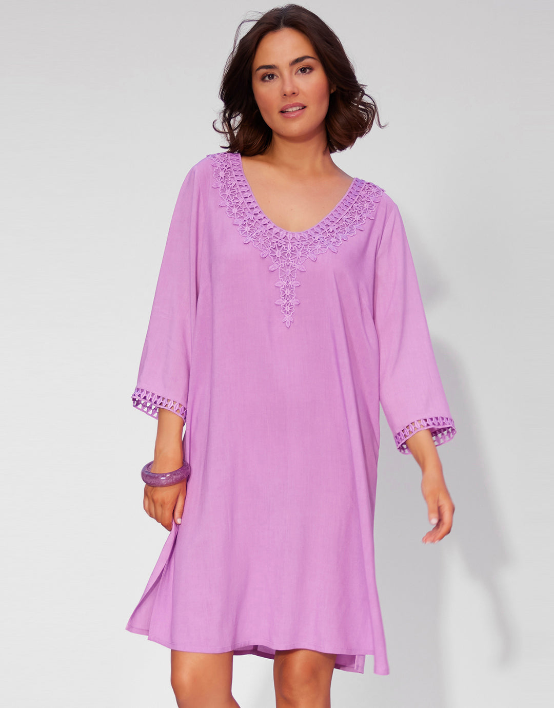 Embroidered Tunic - Violet - Simply Beach UK