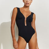 Heroines Plunge Swimsuit - Black - Simply Beach UK