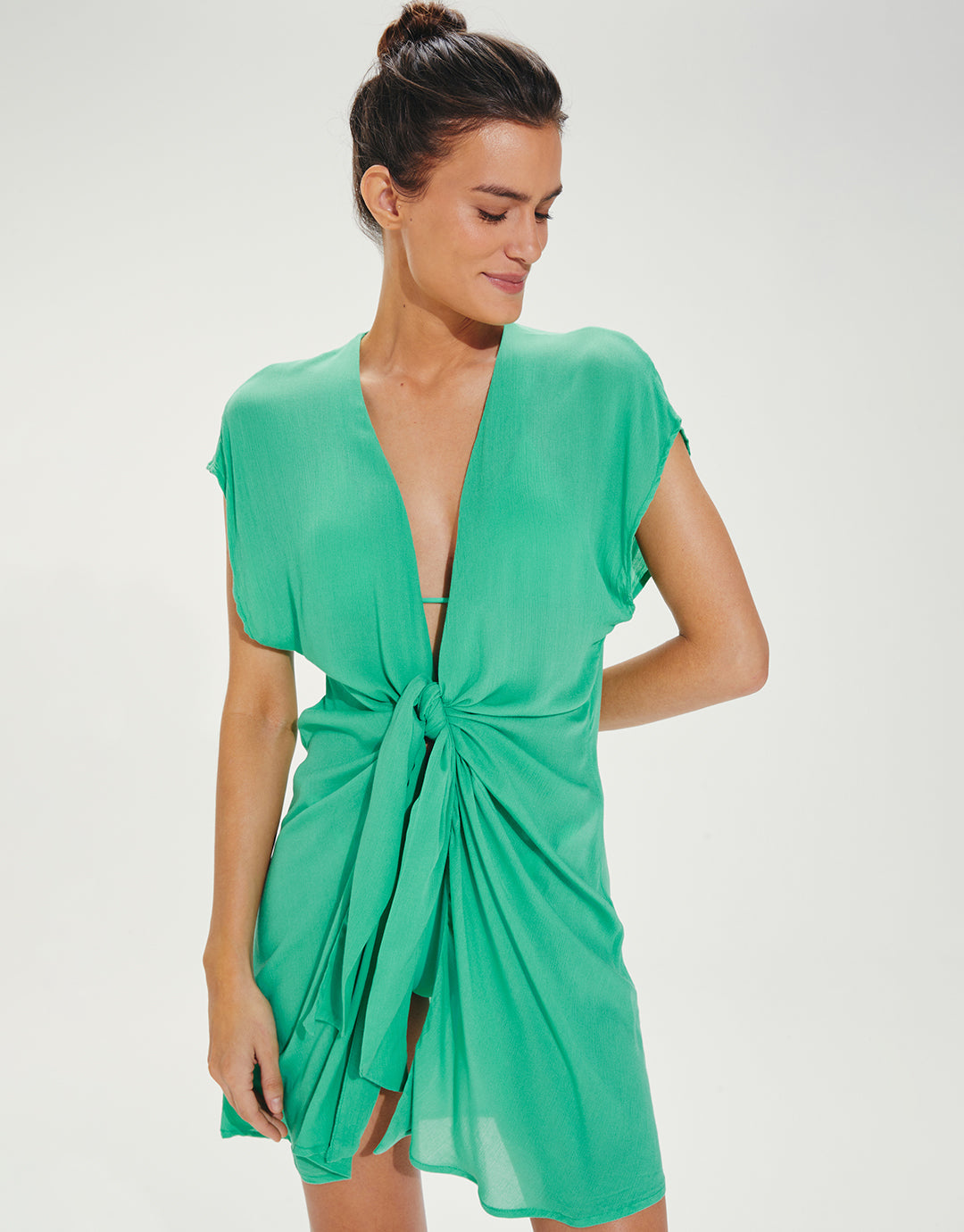 Sasha Short Cover Up - Green - Simply Beach UK