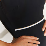 Metrics Underwired Swimsuit- Black White and Gold - Simply Beach UK