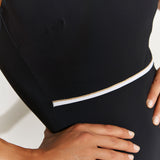 Metrics Underwired Swimsuit- Black White and Gold - Simply Beach UK