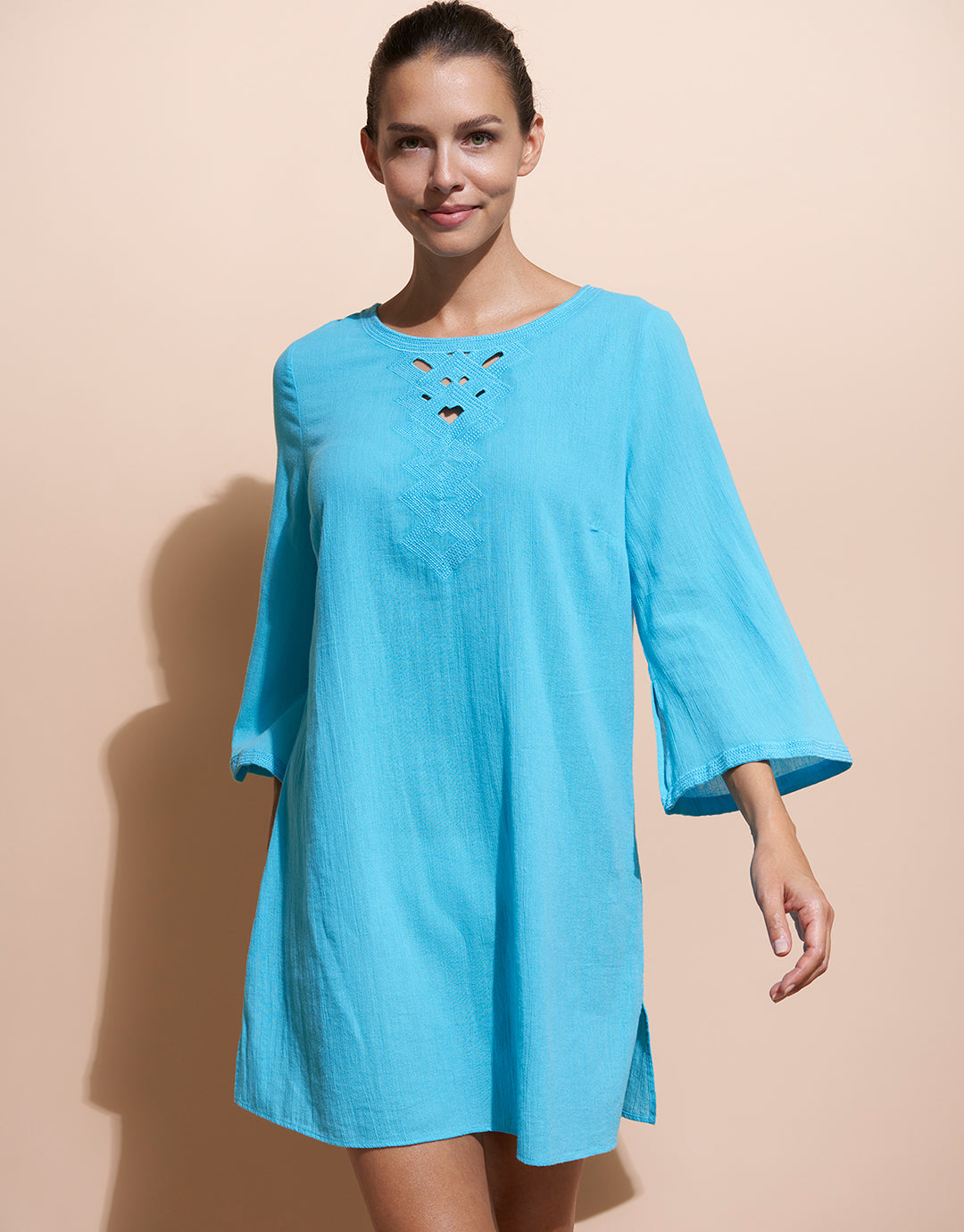 Embroidered Tunic - Turquoise - Simply Beach UK