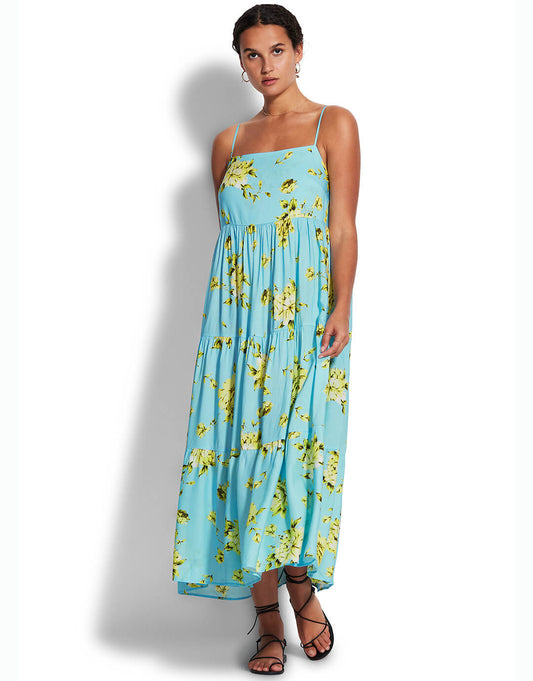 Full Bloom Tier Dress - Sky - Simply Beach UK
