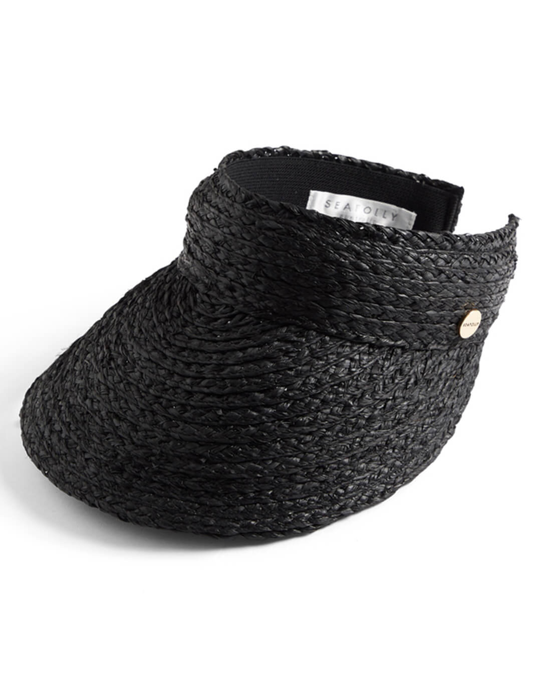 Raffia Visor -Black - Simply Beach UK