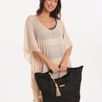 Heidi Klein Grace Bay Raffia Bucket Bag - Black