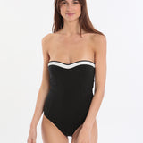 Jets Classique Bandeau One Piece - Black White