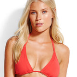 Seafolly Swim Slide Triangle Bikini Top - Chilli Red