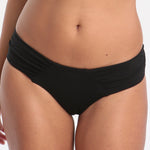 Jets Jetset Gathered Side Bikini Bottom - Black