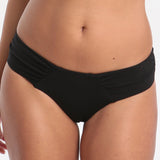 Jets Jetset Gathered Side Bikini Bottom - Black