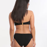 Jets Jetset Gathered Side Bikini Bottom - Black