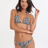 Jo Severin Nora Slide Halter Bikini Top - Abstract