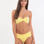 Jo Severin Anna Twist Bandeau Bikini Top - Lemon