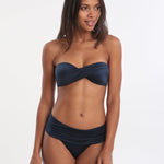 Jo Severin Anna Twist Bandeau Bikini Top - Midnight
