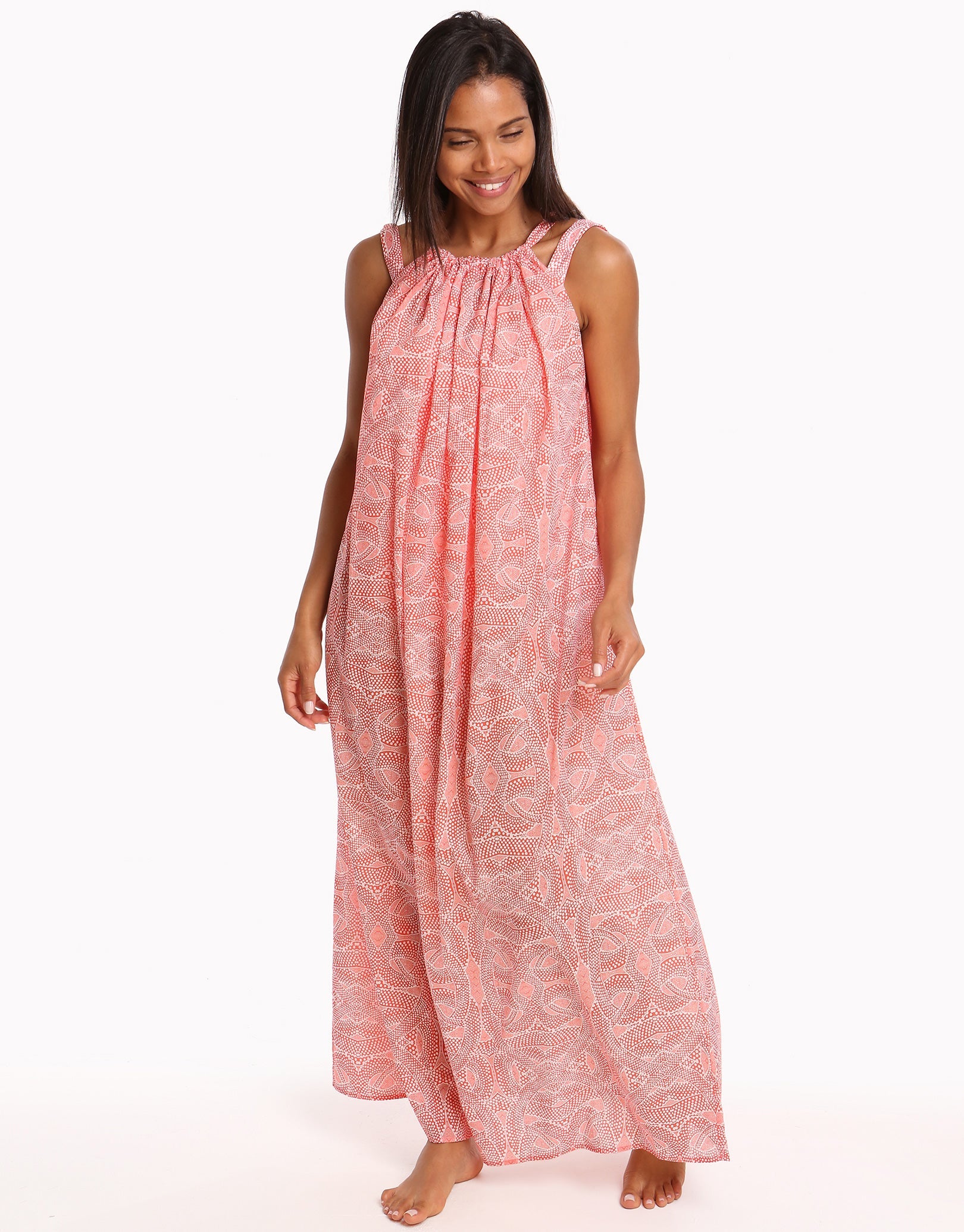 Paolita Malika Cotton Maxi Beach Dress - Print