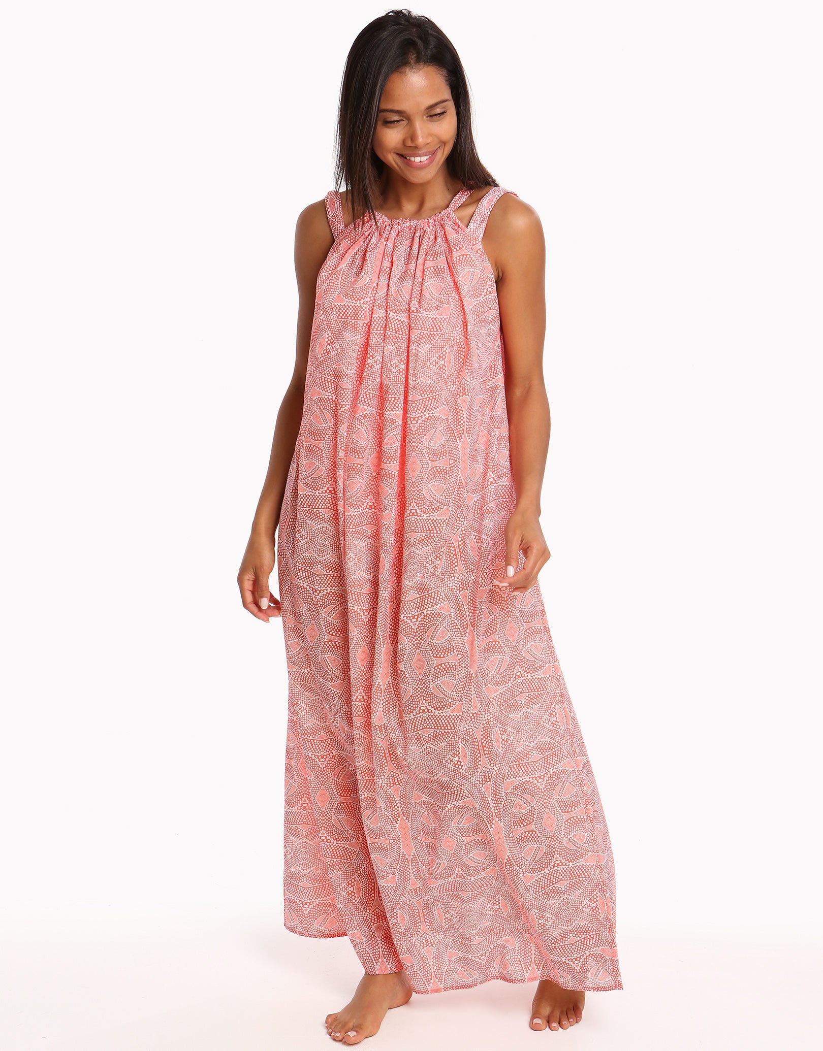 Paolita Malika Cotton Maxi Beach Dress - Print