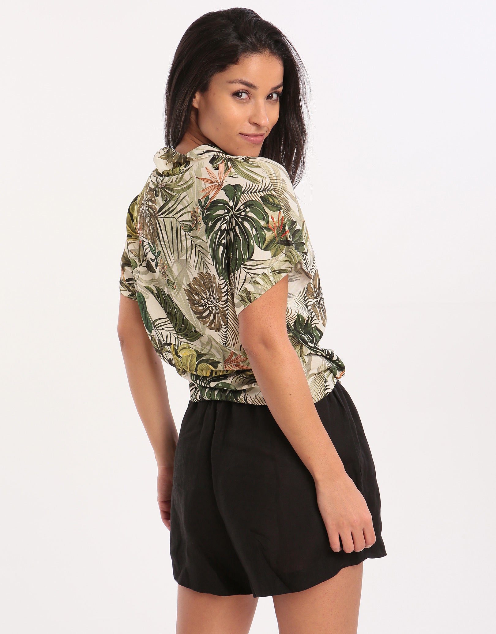 Banana Moon Frezia Malika Tie Front Shirt - Natural
