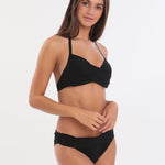 Banana Moon Black Eyro Twist Halter Bikini Top - Black