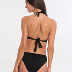 Banana Moon Black Eyro Twist Halter Bikini Top - Black