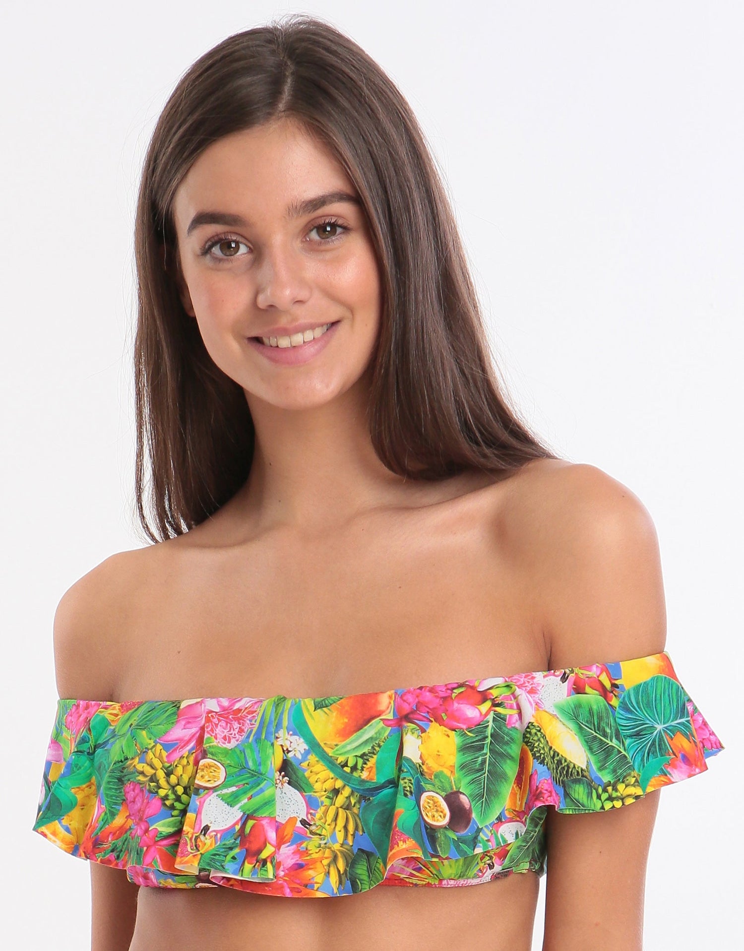 Banana Moon Tropicool Tolvo Off The Shoulder Bikini Top - Blue