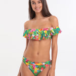 Banana Moon Tropicool Tolvo Off The Shoulder Bikini Top - Blue