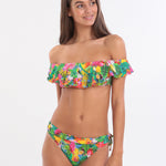 Banana Moon Tropicool Tolvo Off The Shoulder Bikini Top - Blue