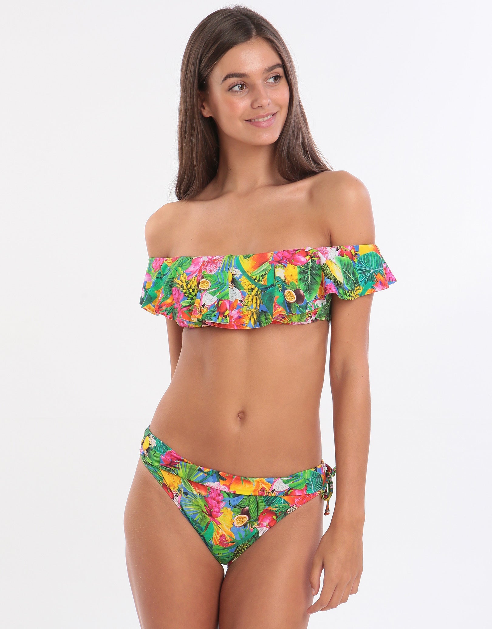Banana Moon Tropicool Tolvo Off The Shoulder Bikini Top - Blue