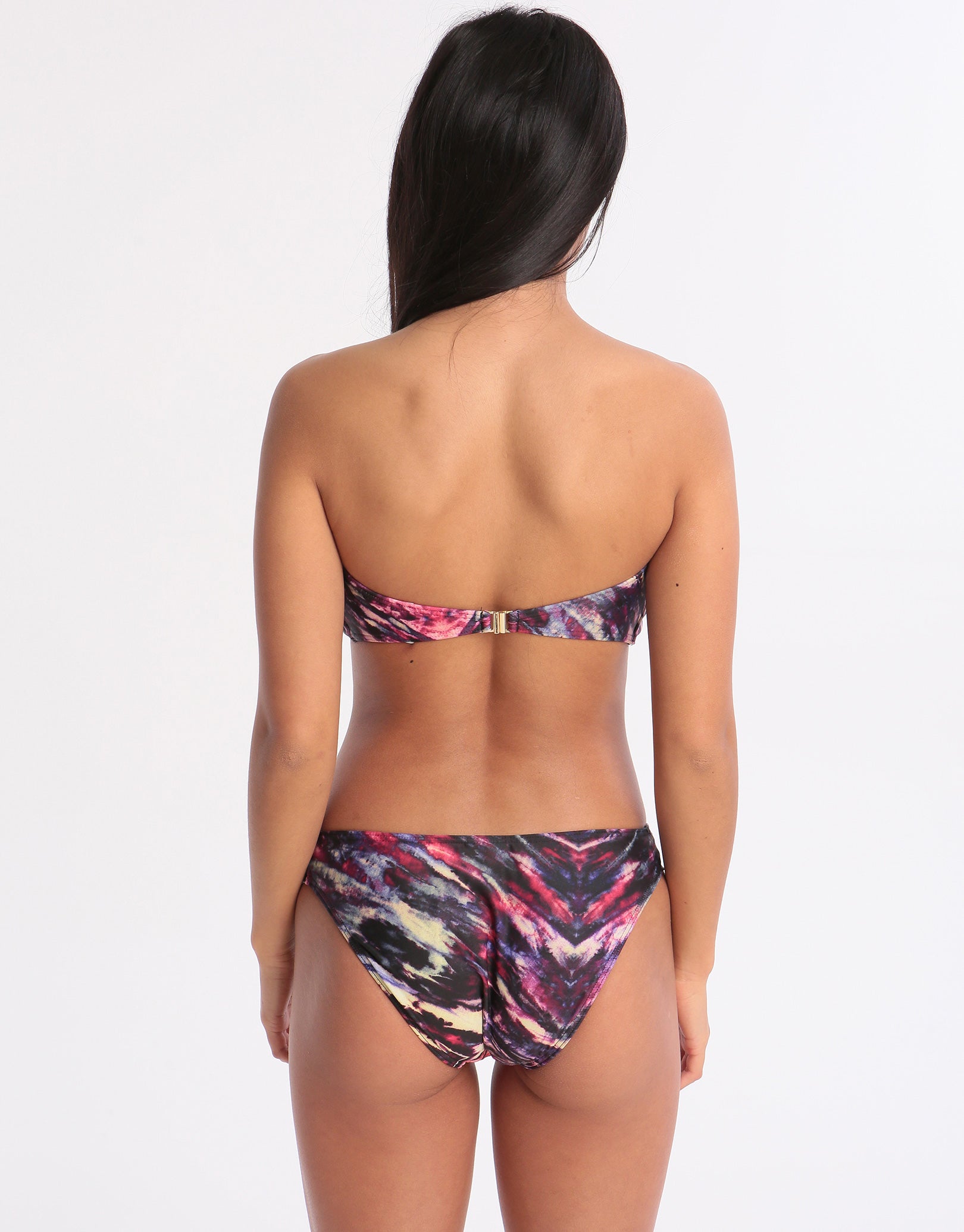 West Seventy Nine Graffiti Queen Cut Out Bikini Bottom - Purple Multi