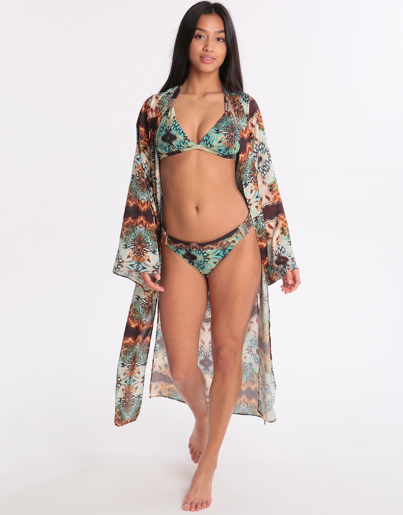 West Seventy Nine Borneo Kaftan - Green Multi