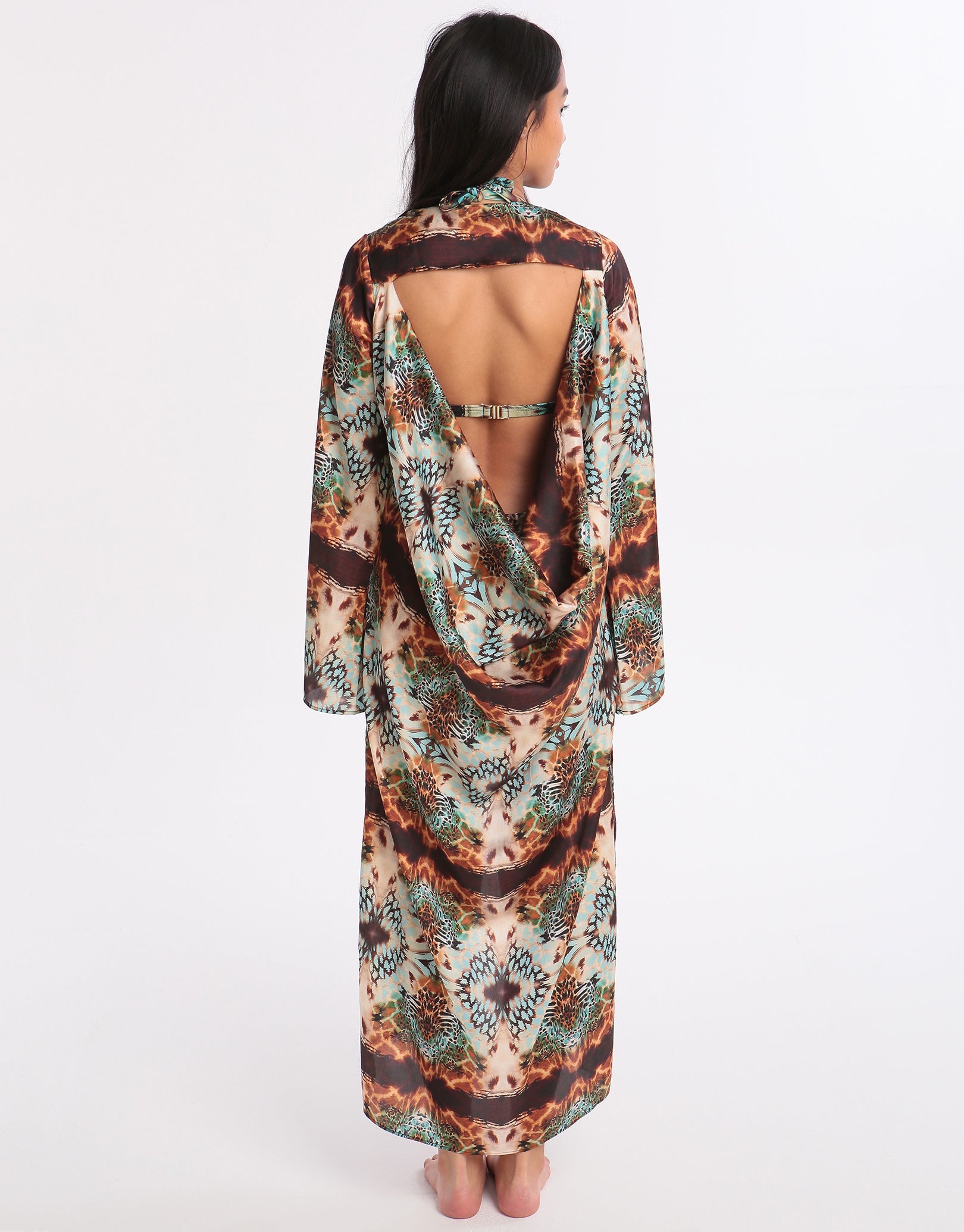 West Seventy Nine Borneo Kaftan - Green Multi