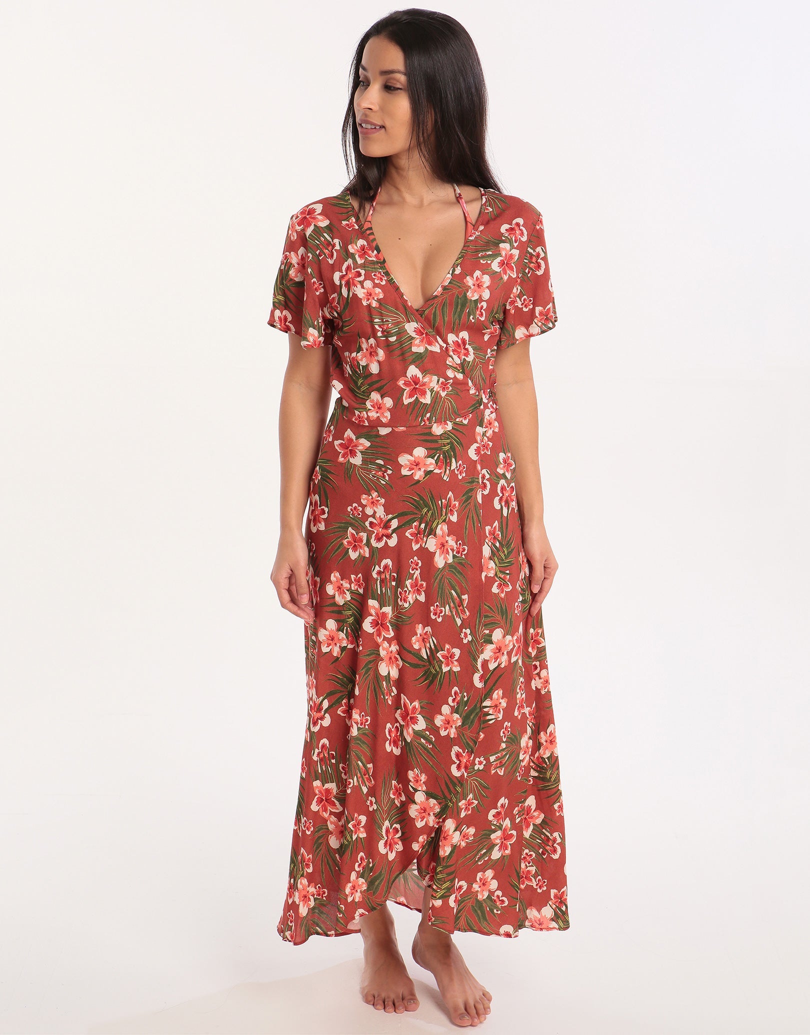 Banana Moon Nerika Gulia Wrap Dress - Mahogany