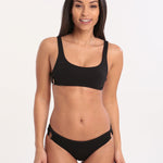 Banana Moon Ring Palco Crop Bikini Top - Black