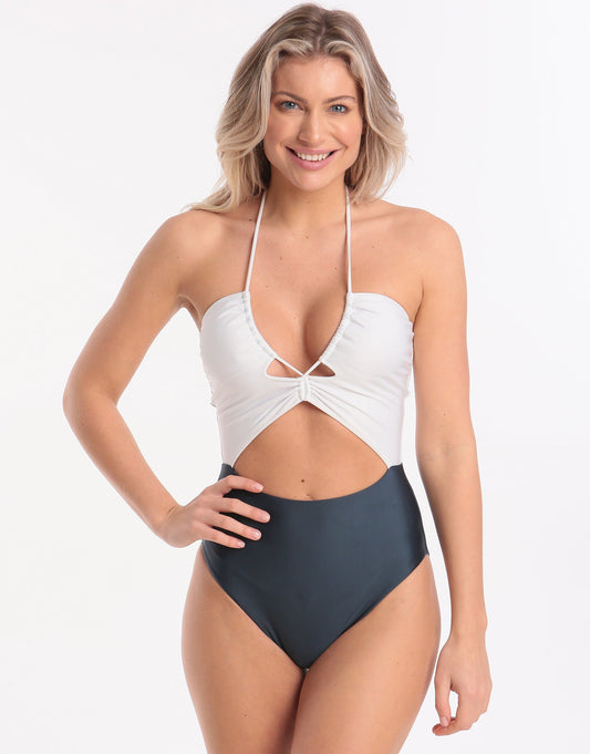 ViX Solid Rachel Duo Swimsuit - Grey