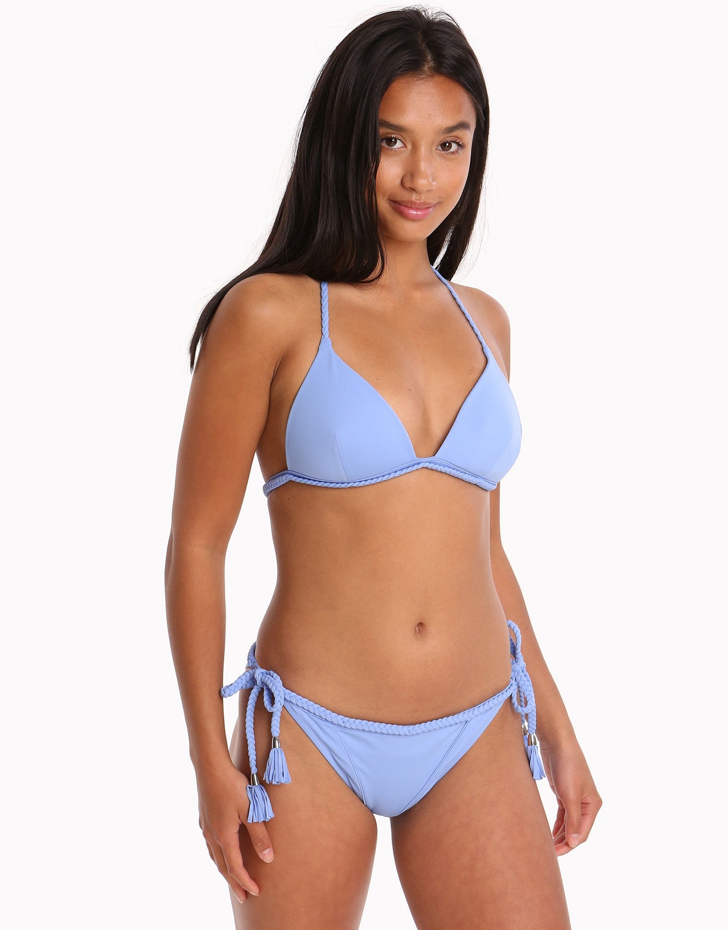 Paolita Bahari Blue Zera Braided Tie Bikini Bottom - Blue